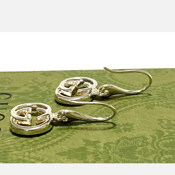 PAIR OF GUCCI DOUBLE G STATEMENT EARRINGS 925 sterling silver - Picture 10 of 14